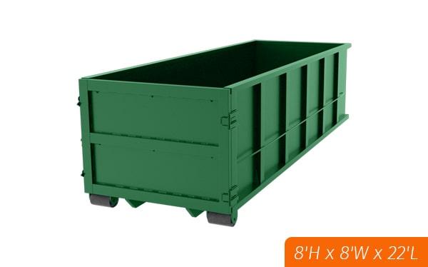 our forty-yard dumpsters have a weight limit of 8-10 tons, depending on the service provider